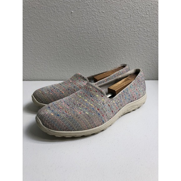 Skechers Relaxed Fit Shoes Womens Size 11 Taupe Slip On Memory Foam Comfort - Picture 2 of 12